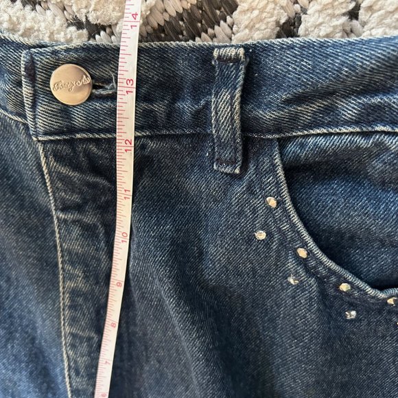 Women's Plus Vintage Fancy Ass Straight Leg Jeans Size 20 Bling Y2K Embellished - Picture 9 of 10